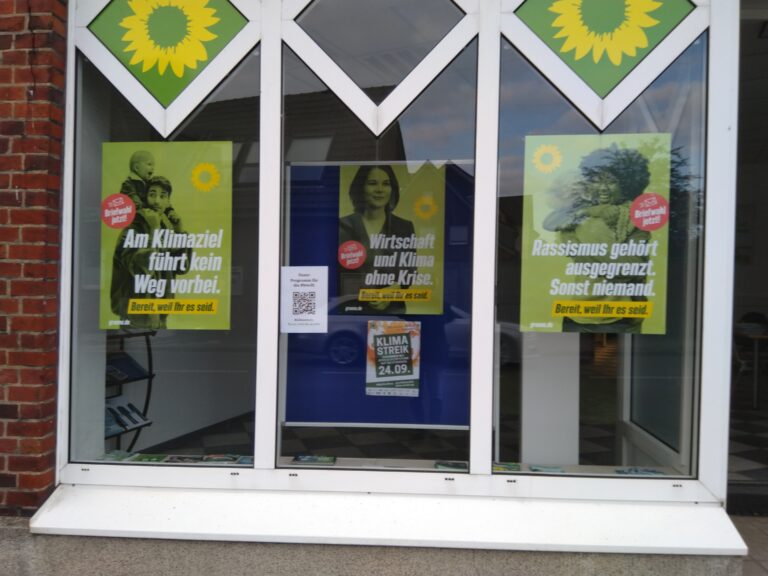 Das „Grün“ weiter im Wahlkampf, gestaltet von Anita!